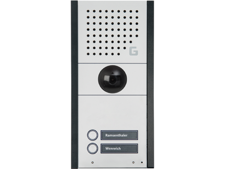 NeuroKom serverlose Nebensprechstelle mit Videokamera / Videosprechstelle und 2 Zielwahltasten WS 908-2-VIR: Gehrke